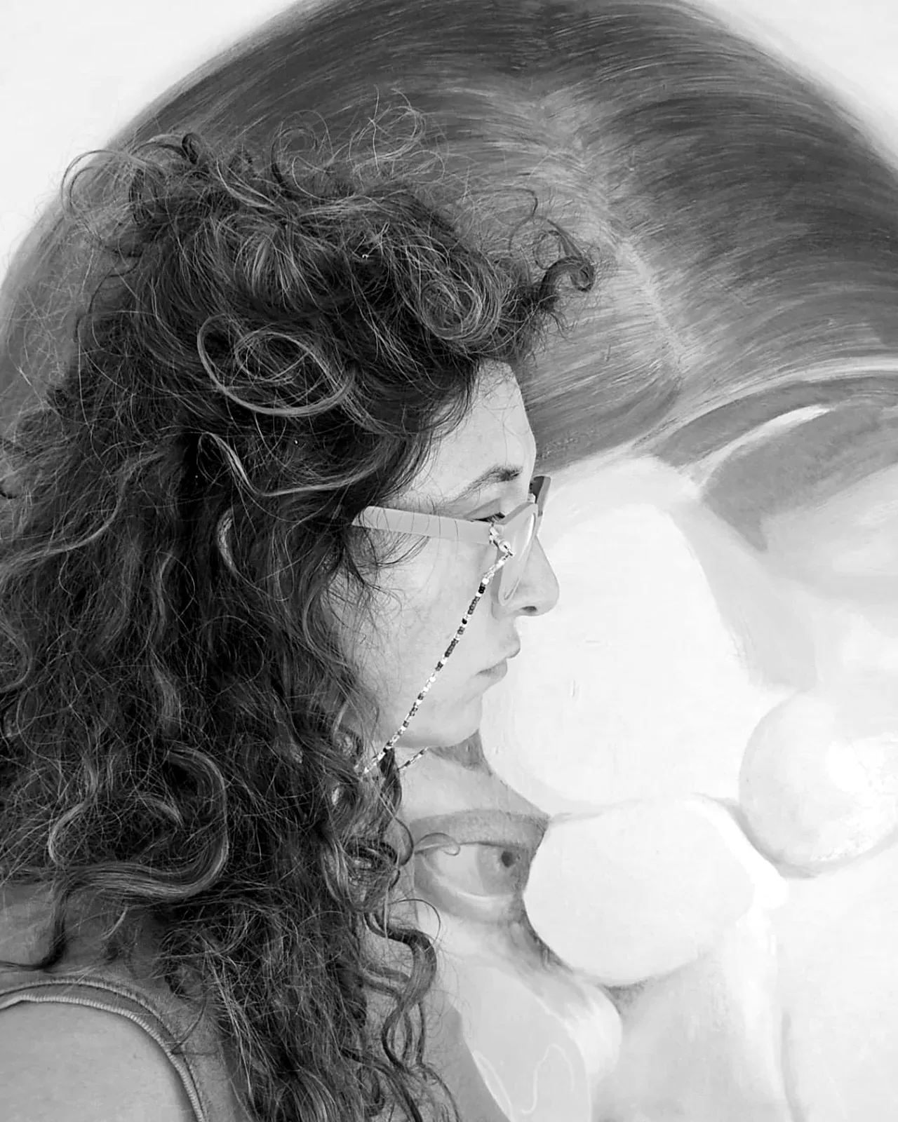 Ritratto di Giorgia Roversi, di profilo